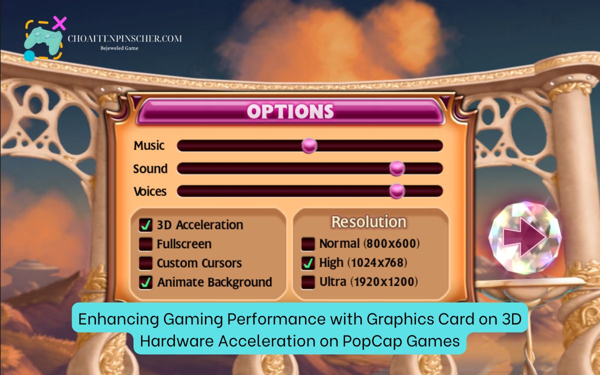 Enhancing Gaming Performance with Graphics Card on 3D Hardware Acceleration on PopCap Games